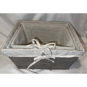 BN 3 Piece Woven Baskets with Liners